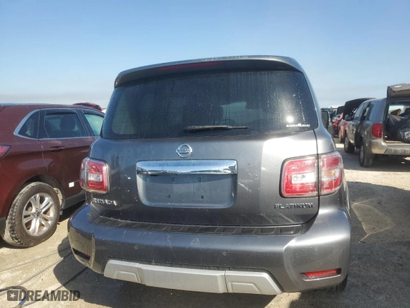 2017 Nissan Armada Platinum with VIN JN8AY2NF7H9301155, listed as a Copart auction lot 81598824 with NaN miles and Non Repairable. Bid and sale history available at carsss.com. Image 6.