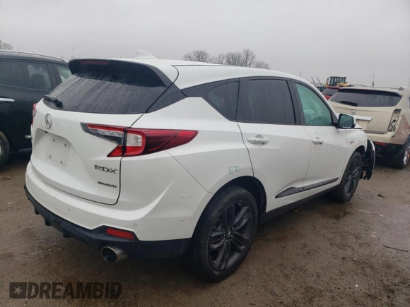 2021 Acura RDX w/A-Spec Package with VIN 5J8TC2H61ML011653, listed as a Copart auction lot 39255694 with 60,403 mi miles. Bid and sale history available at carsss.com. Image 3.