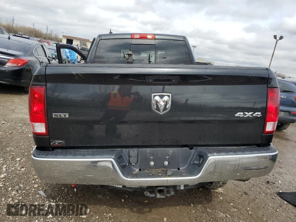 2018 Ram 1500 SLT with VIN 1C6RR7GG1JS307537, listed as a Copart auction lot 46714854 with Not provided miles and Salvage title. Bid and sale history available at DreamBid. Image 6.