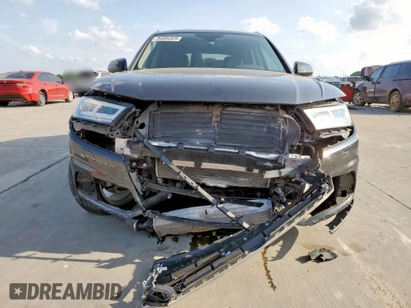 2019 Audi Q5 Premium Plus with VIN WA1BNAFY7K2052658, listed as a Copart auction lot 54954325 with 19,591 mi miles and Salvage title. Bid and sale history available at DreamBid. Image 5.