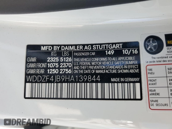2017 Mercedes-Benz E 300 Luxury z VIN WDDZF4JB9HA139844, wystawiony jako Copart lot #57626695 z przebiegiem 27 377 mil mil oraz Szkoda całkowita • Salvage title. Historia ofert i sprzedaży dostępna na DreamBid. Obrazek 12.