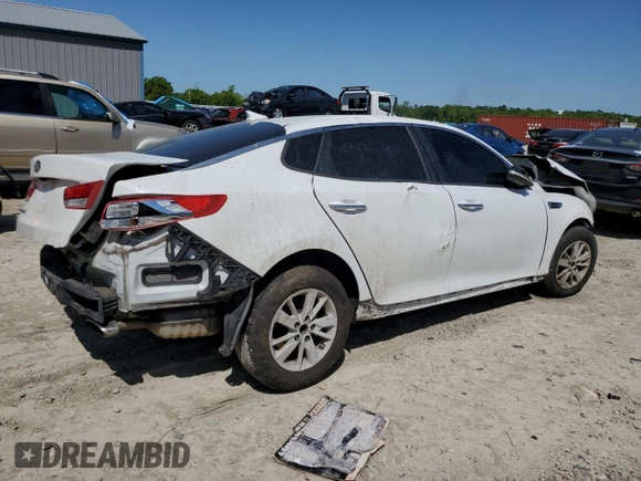 2018 Kia Optima LX z VIN 5XXGT4L32JG190337, wystawiony jako Copart lot #52022945 z przebiegiem Nie podano mil oraz Szkoda całkowita • Salvage title. Historia ofert i sprzedaży dostępna na DreamBid. Obrazek 3.