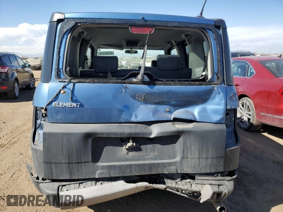 2006 Honda Element EX with VIN 5J6YH28686L013774, listed as a Copart auction lot 47295225 with 185,935 mi miles and Salvage Title. Bid and sale history available at DreamBid. Image 6.