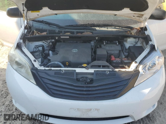 2012 Toyota Sienna with VIN 5TDZK3DC4CS204325, listed as a Copart auction lot 70357864 with 57,665 mi miles and Salvage Title. Bid and sale history available at carsss.com. Image 12.