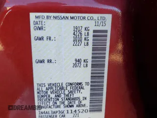 2016 Nissan Altima SV with VIN 1N4AL3AP3GC114520, listed as a Copart auction lot 41461585 with 179,038 mi miles and Salvage Title. Bid and sale history available at DreamBid. Image 12.