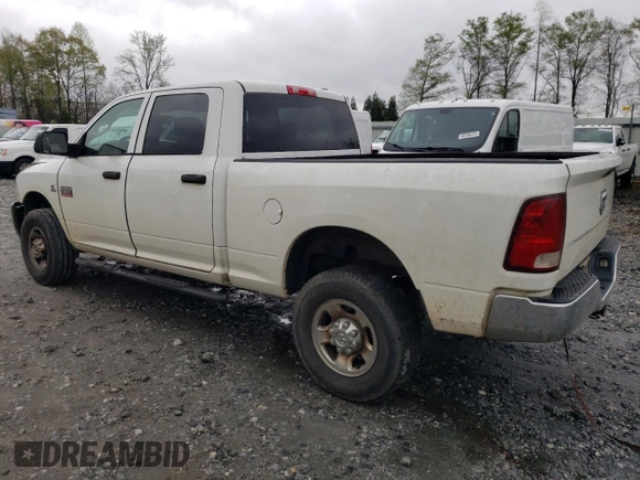 2012 Ram 2500 ST with VIN 3C6UD5CL7CG264381, listed as a Copart auction lot 51233705 with 190,870 mi miles and Salvage Title. Bid and sale history available at carsss.com. Image 2.