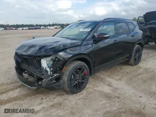 2022 Chevrolet Blazer LT with VIN 3GNKBDRSXNS149893, listed as a Copart auction lot 85481894 with 43,310 mi miles and Salvage Title. Bid and sale history available at carsss.com. Image 1.