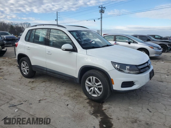 2016 Volkswagen Tiguan S with VIN WVGBV7AX0GW600518, listed as a Copart auction lot 86335544 with 132,123 mi miles and Salvage Title. Bid and sale history available at DreamBid. Image 4.