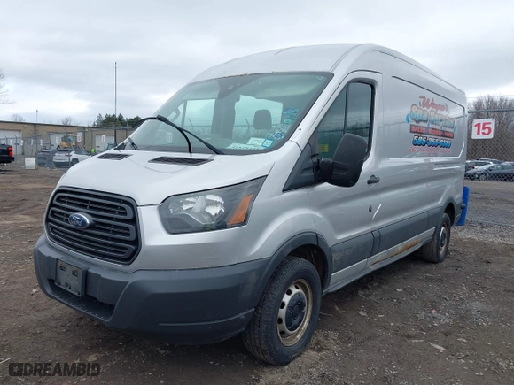 2015 Ford Transit Cargo Van with VIN 1FTNR2CMXFKA01854, listed as a IAAI auction lot 41818495 with 327,225 mi miles. Bid and sale history available at carsss.com. Image 17.