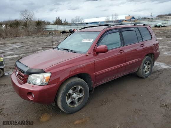 2007 Toyota Highlander with VIN JTEHD21A170048333, listed as a Copart auction lot 47866945 with 277,681 mi miles and Salvage Title. Bid and sale history available at carsss.com. Image 1.