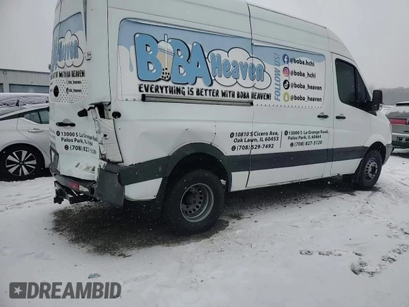 2013 Mercedes-Benz Sprinter with VIN WD3PF0CCXD5738068, listed as a Copart auction lot 86983934 with 348,679 mi miles and Salvage Title. Bid and sale history available at DreamBid. Image 14.