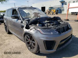 2019 Land Rover Range Rover Sport SVR with VIN SALWZ2SE1KA821229, listed as a Copart auction lot 46213362 with Not Provided miles and Non Repairable. Bid and sale history available at DreamBid. Image 1.