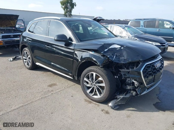 2023 Audi Q5 S line Premium Plus with VIN WA1EAAFY7P2006389, listed as a IAAI auction lot 41612116 with 17,954 mi miles. Bid and sale history available at carsss.com. Image 1.