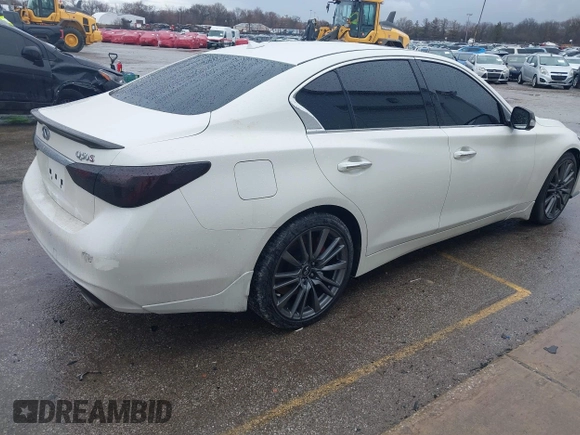2019 Infiniti Q50 RED SPORT 400 with VIN JN1FV7AP2KM760252, listed as a IAAI auction lot 41729947 with 65,838 mi miles. Bid and sale history available at carsss.com. Image 4.