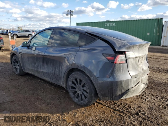 2022 Tesla Model Y Long Range with VIN 7SAYGDEE7NF386082, listed as a Copart auction lot 47191625 with 73,634 mi miles and Salvage Title. Bid and sale history available at carsss.com. Image 2.