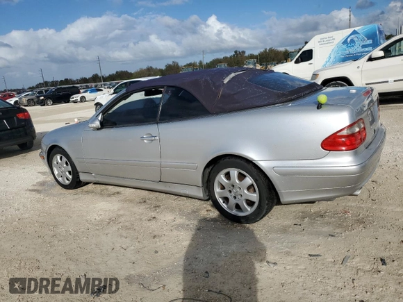 2003 Mercedes-Benz CLK 320 with VIN WDBLK65GX3T137352, listed as a Copart auction lot 77494384 with Not Provided miles and Non Repairable. Bid and sale history available at DreamBid. Image 2.