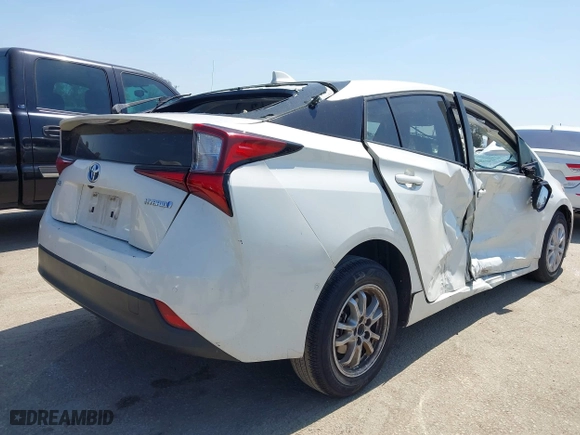 2020 Toyota Prius L Eco with VIN JTDKARFU3L3107048, listed as a IAAI auction lot 41973416 with 41,773 mi miles. Bid and sale history available at carsss.com. Image 4.