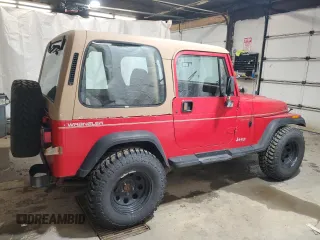 1995 Jeep Wrangler with VIN 1J4FY29S1SP246885, listed as a Copart auction lot 49591545 with 221,814 mi miles and Salvage Title. Bid and sale history available at carsss.com. Image 3.