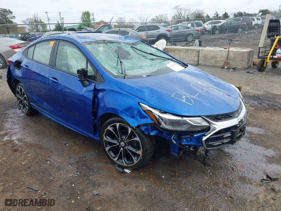 2019 Chevrolet Cruze Premier with VIN 1G1BF5SM0K7104799, listed as a IAAI auction lot 41955692 with 1 mi miles. Bid and sale history available at carsss.com. Image 1.