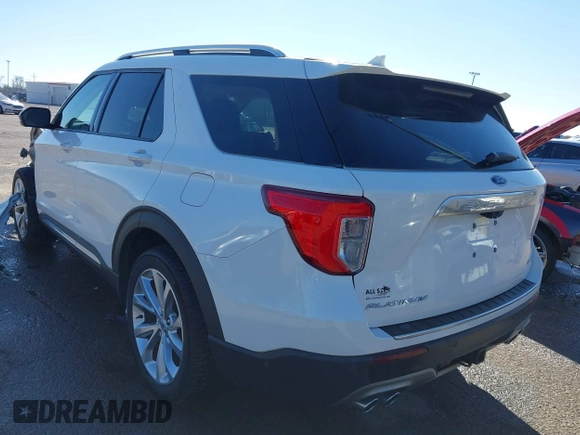 2021 Ford Explorer Platinum with VIN 1FM5K8HCXMGA11853, listed as a IAAI auction lot 41571946 with 37,193 mi miles. Bid and sale history available at carsss.com. Image 3.