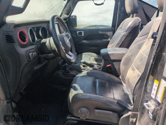 2019 Jeep Wrangler Unlimited Sahara with VIN 1C4HJXEN8KW616980, listed as a Copart auction lot 51253215 with 54,011 mi miles and Salvage Title. Bid and sale history available at DreamBid. Image 7.