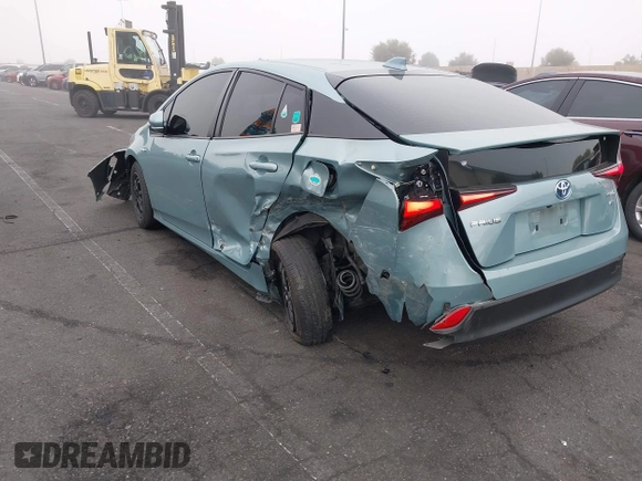 2022 Toyota Prius L Eco with VIN JTDKAMFU9N3186859, listed as a IAAI auction lot 41486941 with 122,665 mi miles and . Bid and sale history available at DreamBid. Image 6.