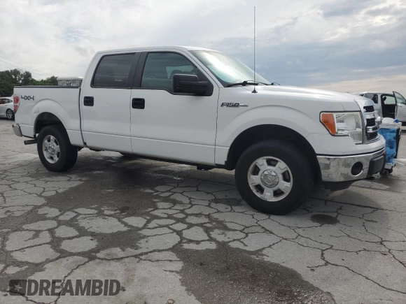 2013 Ford F-150 XL with VIN 1FTFW1EF7DFB68264, listed as a Copart auction lot 60271505 with 128,453 mi miles and Salvage title. Bid and sale history available at DreamBid. Image 4.