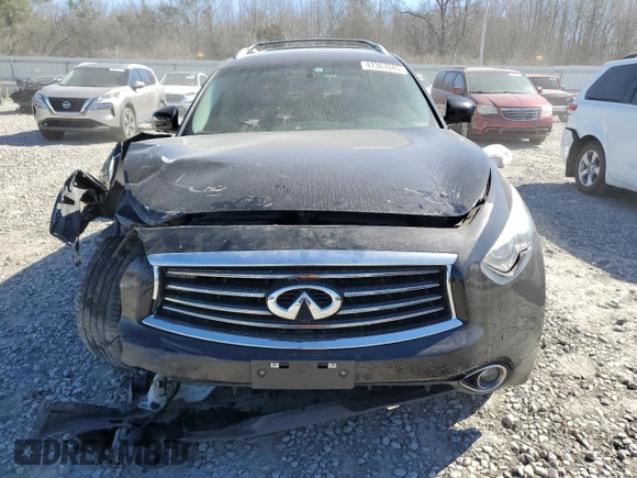 2013 Infiniti FX with VIN JN8CS1MU5DM142289, listed as a Copart auction lot 47363945 with Not provided miles and Salvage title. Bid and sale history available at DreamBid. Image 5.