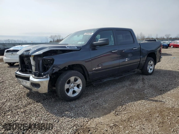 2019 Ram 1500 Big Horn z VIN 1C6SRFFT1KN621098, wystawiony jako Copart lot #52895395 z przebiegiem 66 458 mil mil oraz Szkoda całkowita • Salvage title. Historia ofert i sprzedaży dostępna na DreamBid. Obrazek 1.