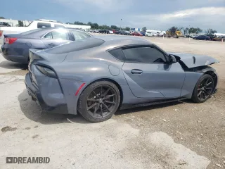 2023 Toyota GR Supra 3.0 with VIN WZ1DB0G02PW055771, listed as a Copart auction lot 61064854 with 19,406 mi miles and Salvage Title. Bid and sale history available at carsss.com. Image 3.