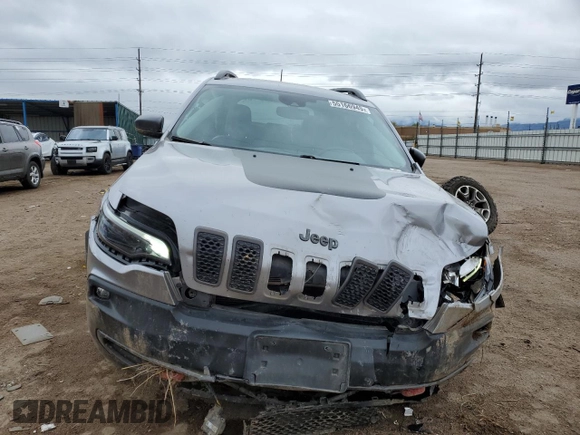 2021 Jeep Cherokee Trailhawk with VIN 1C4PJMBX2MD143446, listed as a Copart auction lot 55166945 with 83,841 mi miles and Salvage title. Bid and sale history available at DreamBid. Image 5.