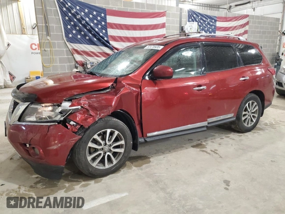 2014 Nissan Pathfinder SL with VIN 5N1AR2MM5EC621187, listed as a Copart auction lot 53476935 with 226,353 mi miles and Salvage Title. Bid and sale history available at carsss.com. Image 1.