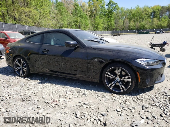 2022 BMW 4 Series 430i xDrive with VIN WBA73AP0XNCJ59810, listed as a Copart auction lot 54379575 with 21,961 mi miles and Salvage title. Bid and sale history available at DreamBid. Image 4.