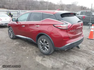 2016 Nissan Murano S with VIN 5N1AZ2MG0GN148039, listed as a IAAI auction lot 41483393 with 107,806 mi miles. Bid and sale history available at carsss.com. Image 3.