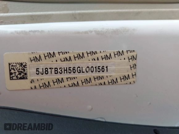 2016 Acura RDX Technology with VIN 5J8TB3H56GL001561, listed as a IAAI auction lot 41780028 with 50,770 mi miles and . Bid and sale history available at DreamBid. Image 9.
