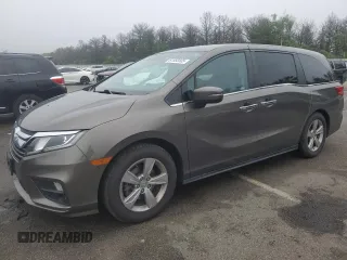 2020 Honda Odyssey EX with VIN 5FNRL6H5XLB069852, listed as a Copart auction lot 61553585 with 34,189 mi miles and Salvage title. Bid and sale history available at DreamBid. Image 1.
