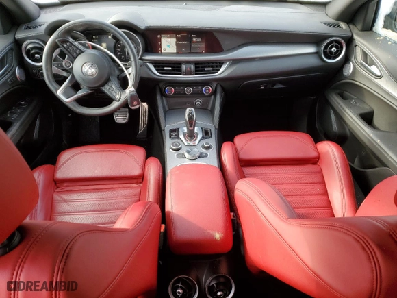 2022 Alfa Romeo Stelvio Ti with VIN ZASPAKBN2N7D49215, listed as a Copart auction lot 41387125 with 23,817 mi miles and Salvage Title. Bid and sale history available at carsss.com. Image 8.