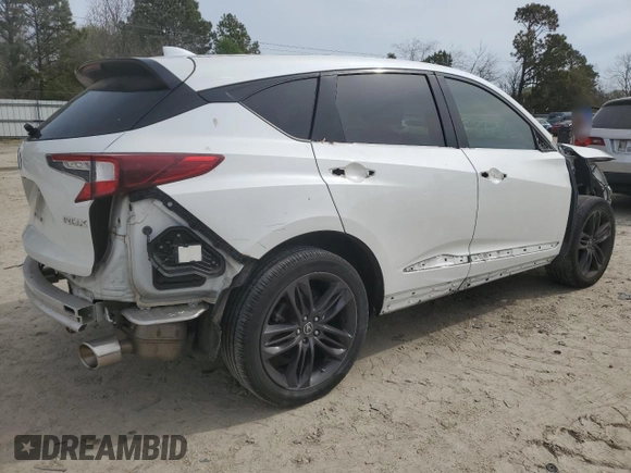2020 Acura RDX w/A-Spec Pkg with VIN 5J8TC1H65LL017352, listed as a Copart auction lot 51107015 with 75,433 mi miles and Salvage Title. Bid and sale history available at carsss.com. Image 4.