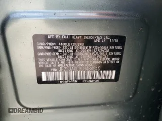 2016 Subaru Forester Touring with VIN JF2SJAXC9GH484940, listed as a Copart auction lot 59201495 with Not provided miles and Salvage title. Bid and sale history available at DreamBid. Image 13.