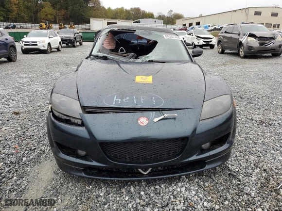2004 Mazda RX-8 with VIN JM1FE173840119115, listed as a Copart auction lot 80307404 with 0 mi miles and Salvage Title. Bid and sale history available at carsss.com. Image 5.
