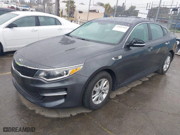 2018 Kia Optima LX with VIN KNAGT4L39J5234822, listed as a IAAI auction lot 41803968 with 95,985 mi miles. Bid and sale history available at carsss.com. Image 2.