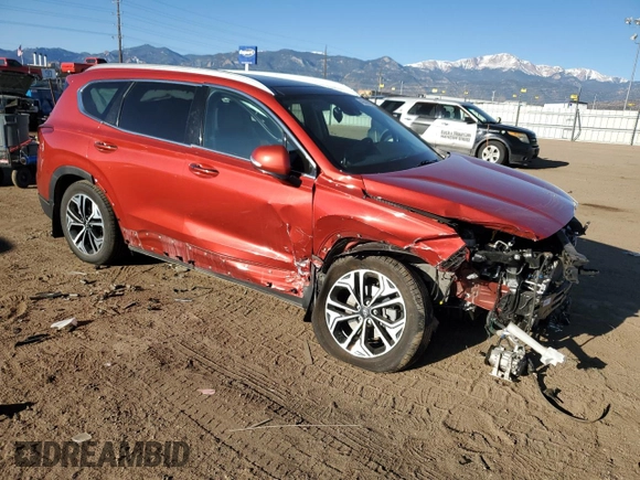 2020 Hyundai Santa Fe Limited with VIN 5NMS5CAA4LH223553, listed as a Copart auction lot 49643985 with 37,574 mi miles and Salvage Title. Bid and sale history available at carsss.com. Image 4.
