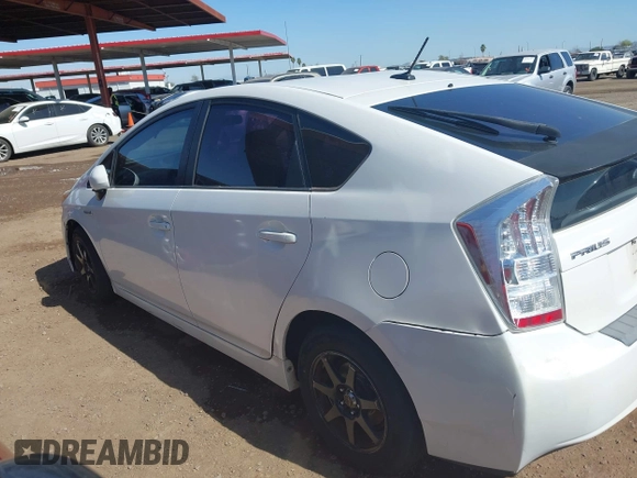 2011 Toyota Prius I with VIN JTDKN3DU6B0266604, listed as a IAAI auction lot 41981587 with 184,346 mi miles. Bid and sale history available at carsss.com. Image 14.