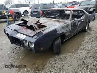1970 Pontiac GTO z VIN 242370Z111774, wystawiony jako Copart lot #44573755 z przebiegiem Nie podano mil oraz Nie do naprawy • Non repairable. Historia ofert i sprzedaży dostępna na DreamBid. Obrazek 1.