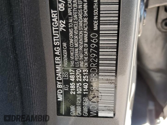 2013 Mercedes-Benz C 300 Sport с VIN WDDGF8AB8DR297960, выставлен на аукционе Copart как лот 61565455 с пробегом 72 818 миль миль и Списание • Salvage title. История ставок и продаж доступна на DreamBid. Изображение 13.