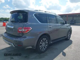 2018 Nissan Armada SL with VIN JN8AY2NC5J9557774, listed as a IAAI auction lot 40205321 with 100,123 mi miles and . Bid and sale history available at DreamBid. Image 4.