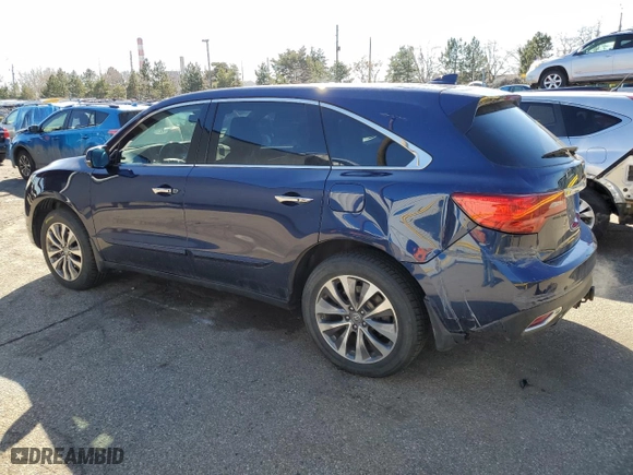 2014 Acura MDX Tech Pkg with VIN 5FRYD4H44EB004033, listed as a Copart auction lot 48028285 with 171,555 mi miles and Salvage Title. Bid and sale history available at carsss.com. Image 2.