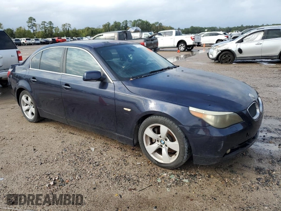 2005 BMW 5 Series 530i with VIN WBANA73505CR58495, listed as a Copart auction lot 81512884 with Not Provided miles and Clean Title. Bid and sale history available at DreamBid. Image 4.