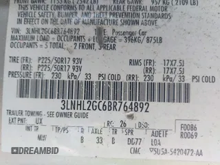 2011 Lincoln MKZ with VIN 3LNHL2GC6BR764892, listed as a IAAI auction lot 42061202 with 160,697 mi miles. Bid and sale history available at carsss.com. Image 9.