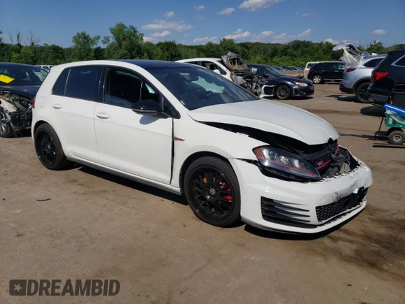 2015 Volkswagen Golf GTI Autobahn with VIN 3VW4T7AUXFM065606, listed as a Copart auction lot 58923414 with 0 mi miles and Salvage Title. Bid and sale history available at carsss.com. Image 4.